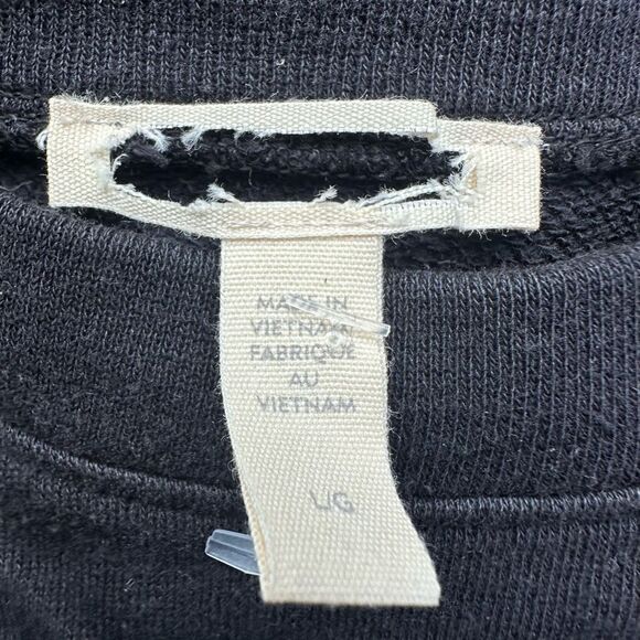 Eileen Fisher $178 Organic-Cotton Hemp Crew Neck terry sweatshirt Large NEW - Picture 6 of 8
